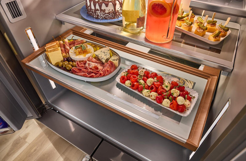 KitchenAid 36\" 19.4 Cu. Ft. Counter-Depth 4-Door Refrigerator - Stainless Steel - KRQC736RPS