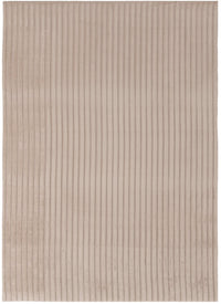 Faux Fur Channel Taupe Area Rug with Memory Foam Backing - 5' x 7'