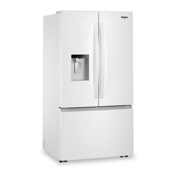 Whirlpool 36\" 30 Cu. Ft. French-Door Refrigerator with Ice and Water - White - WRFF3536SW