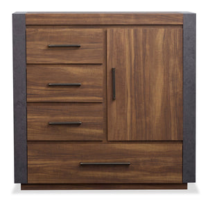 Dante Bedroom 4-Drawer Chest with Storage Cabinet, 46