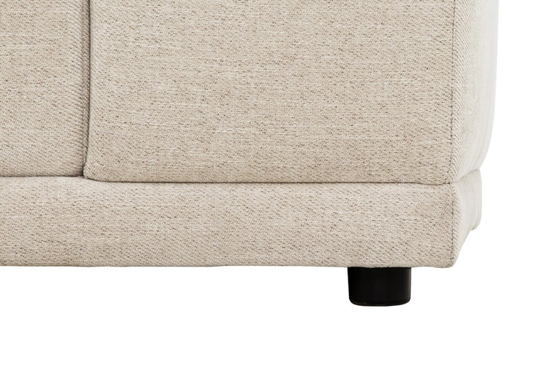 Kort & Co. Oaklyn Modular 38.5\" Fabric Corner Chair with Tufted Seat Cushion - Beige