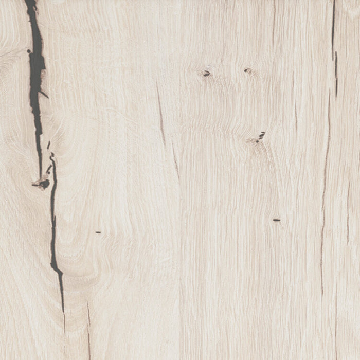 Derekson 6pc Bedroom Set with Side Storage Bed, Dresser, Mirror & Nightstand, Rustic White - King Size