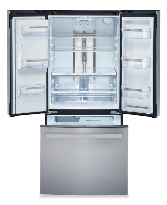 GE Profile 33\" 24.8 Cu. Ft. French-Door Refrigerator - Fingerprint Resistant Stainless Steel - PFE24HYRCFS