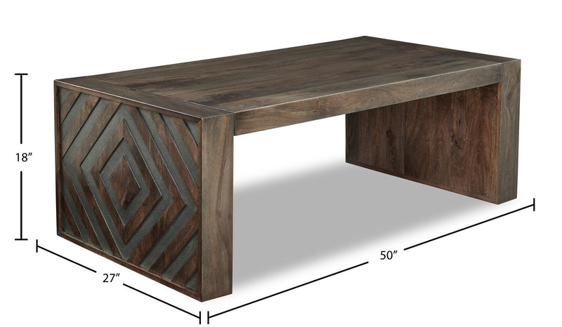 Madden 50” Modern Coffee Table - Brown