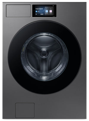 Samsung Bespoke 6.1 Cu. Ft. Front Load Washer with AI Fabric Sensing – Dark Steel - WF90F53ADSA5