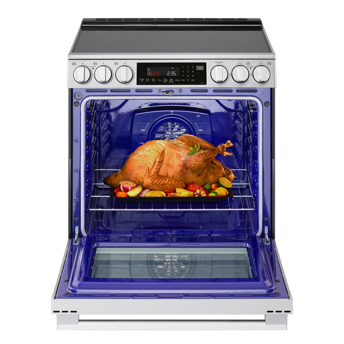 LG 6.3 Cu. Ft. Smart Electric Range with Air Fry – Fingerprint Resistant Stainless Steel - LSEL6337XE