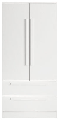 Alex Bedroom 2-Drawer Chest with Storage Cabinet, 33