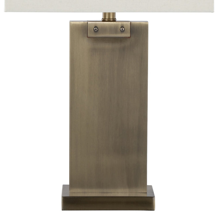 Nolan 26\" Antique Brass Metal Table Lamp