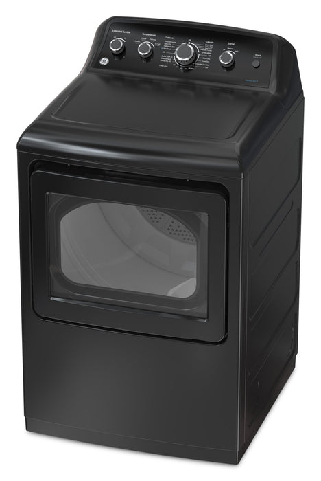 GE 4.9 Cu. Ft. Top Load Washer and 7.2 Cu. Ft. Electric Dryer – Diamond Grey