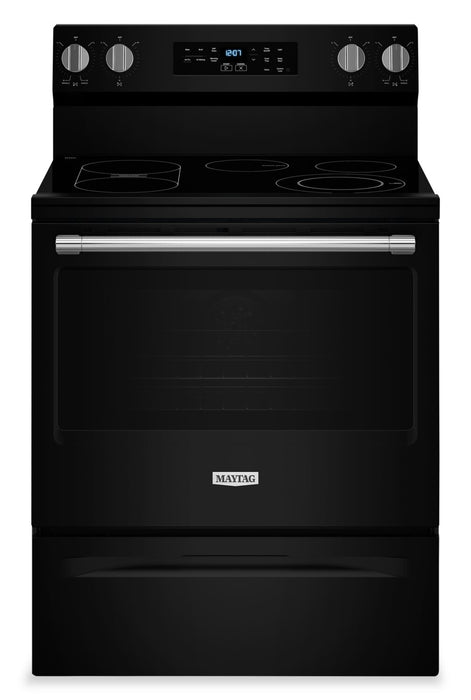 Maytag 30\" 5.3 Cu. Ft. Electric Range with No Preheat Air Fry - Black - YMFES6030RB
