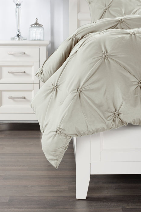 Gardenia Wynd 3-Piece King Comforter Set - Oatmeal