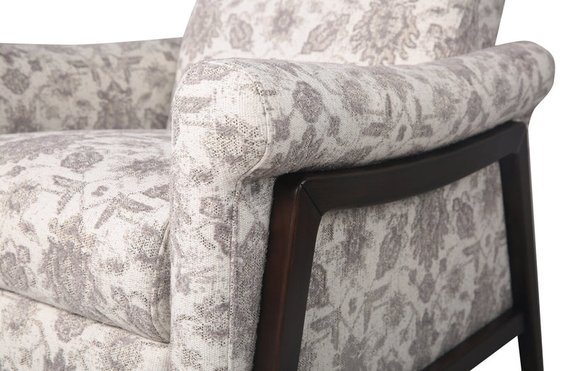 Mallie 32\" Chenille Fabric Pushback Reclining Chair - Limbu Slate Multicolour