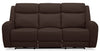 Reign 87\" Top-Grain Genuine Leather Power Reclining Sofa with USB Ports - Silverado Chocolate Brown