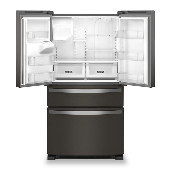 Whirlpool 36\" 24.5 Cu. Ft. French-Door Refrigerator - Black Stainless Steel - WRMF3636RV