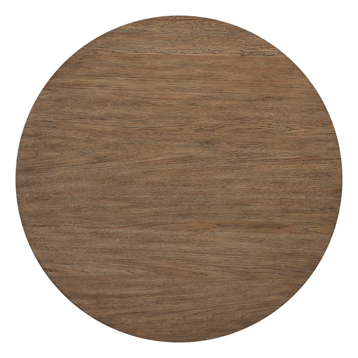 Maxwell 42\" Round Coffee Table - Light Brown Hickory
