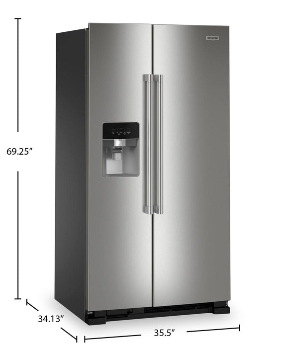 Maytag 36\" 25 Cu. Ft. Side-by-Side Refrigerator - Stainless Steel - MRSF4036PZ