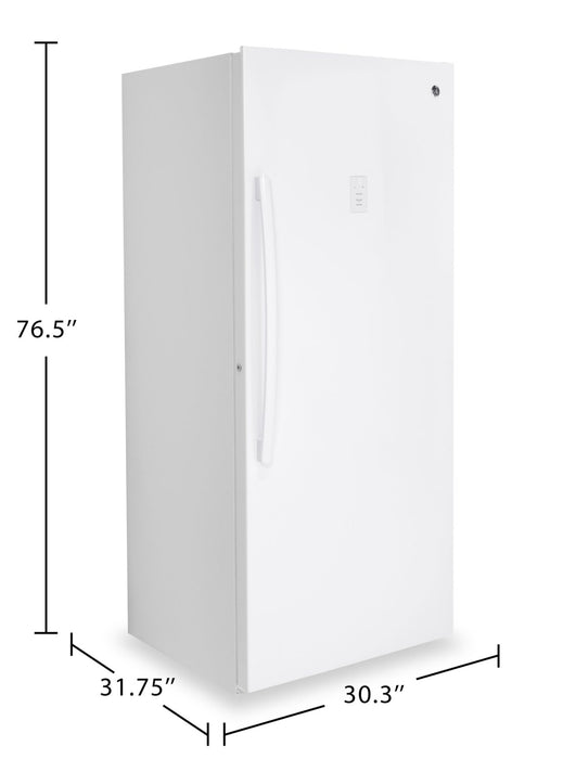 GE 21.3 Cu. Ft. Frost-Free Upright Freezer - White - FUF21SMRWW