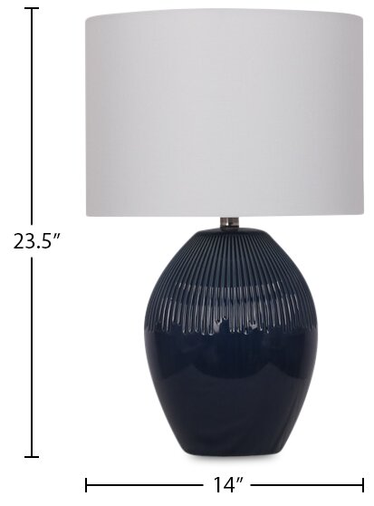 Kort & Co. Penelope 24\" Blue Ceramic Table Lamp