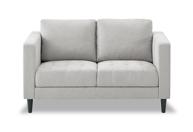 Metro 57\" Fabric Loveseat with Tufted Seat Cushions and Reversible Back Cushions - Neutral