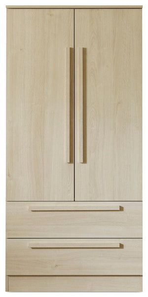 Alex Bedroom 2-Drawer Chest with Storage Cabinet, 33