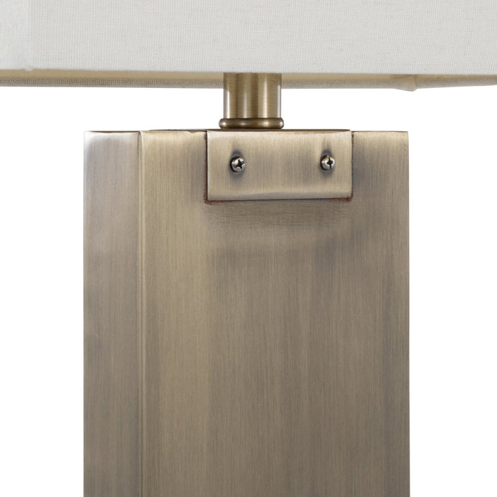 Nolan 26\" Antique Brass Metal Table Lamp