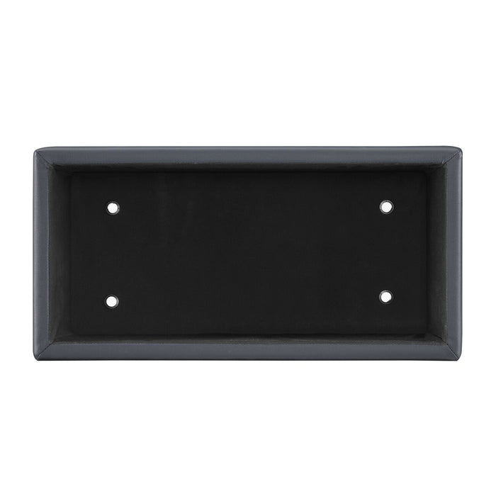 Edmonton 32\" Storage Ottoman - Navy Faux Leather