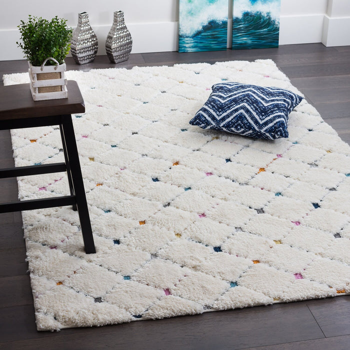 Robin Multi-Colour Moroccan Shag Area Rug - 7'11\" x 10'10\"