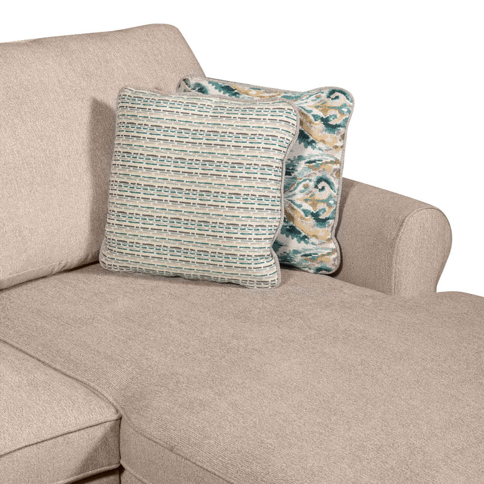 Scott Living Haven 3-Piece Left-Facing Chenille Fabric Cuddler Sleeper Sectional with Storage - Taupe