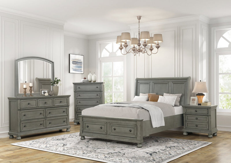 Chelsea Bedside 3-Drawer Nightstand, 28\"W x 28\"H - Grey