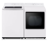 LG 5.6 Cu. Ft. Smart Top-Load Washer with EasyUnload™ and 7.3 Cu. Ft. Electric Dryer with AI Sensing