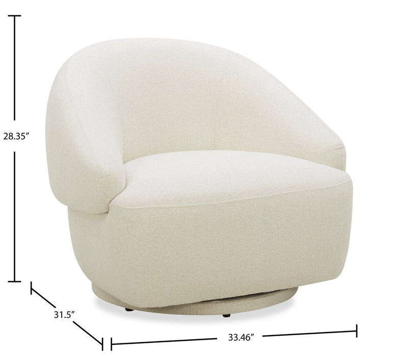 Villa Swivel Accent Chair - Ivory