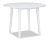 Bryn Drop-Leaf Dining Table, 42\" Round - White