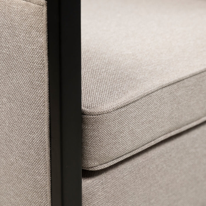 Posh 28.14\" Fabric Accent Chair with Removable Back and Seat Cushions and Wood Legs - Beige