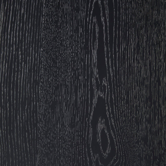 Sanford 42” Contemporary Round Solid Wood Coffee Table with Storage - Black