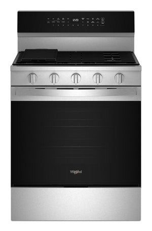 Whirlpool 5 Cu. Ft. Smart Gas Range with Air Fry and Self-Clean - Stainless Steel - WFGS7530RZ