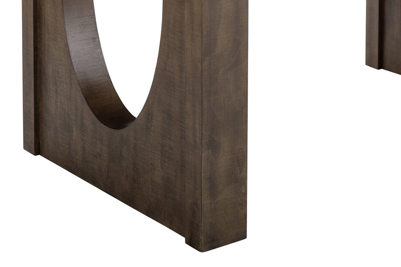 Kort & Co. Sol Dining Table, Pedestal Base, 78\"W - Brown