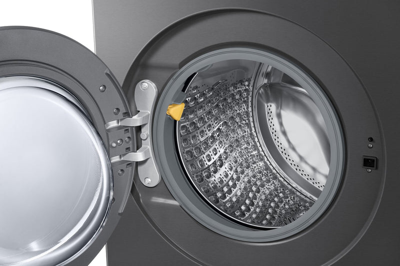 Samsung Bespoke 6.1 Cu. Ft. Front Load Washer with AI Fabric Sensing – Dark Steel - WF90F53ADSA5