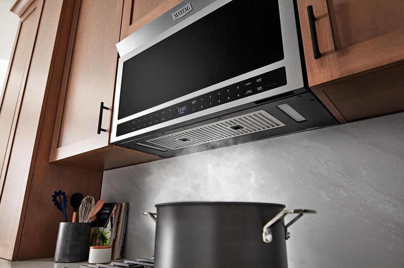 Maytag 1.1 Cu. Ft. Flush Mount Over-the-Range Microwave-Toaster Oven - Stainless Steel - YMMMF8030PZ