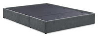 Amos Upholstered Storage Bed Base in Charcoal Fabric with 3 Built-in Drawers  - Full Size