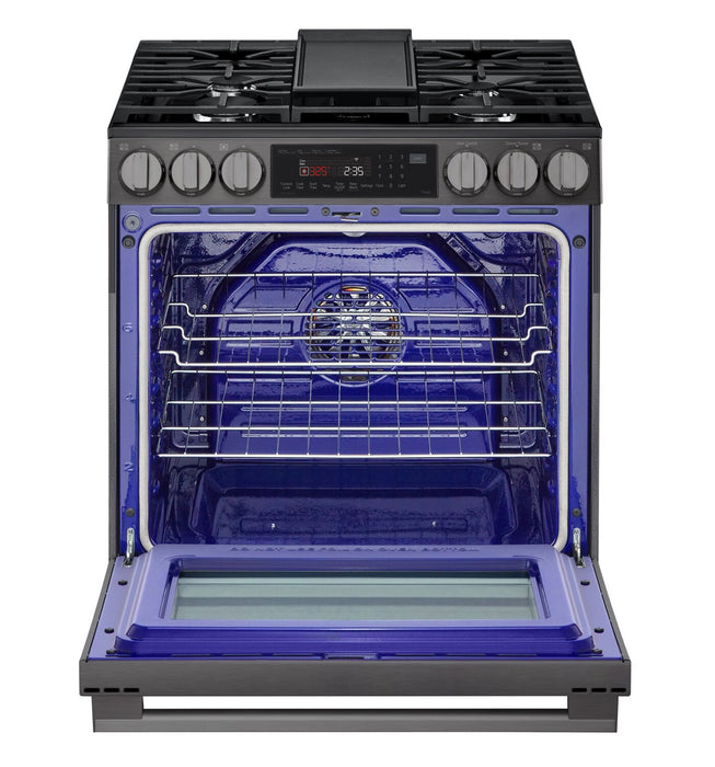 LG 6.3 Cu Ft. Smart Gas Slide-In Range with Air Fry – Black Stainless Steel - LSGL6335Z