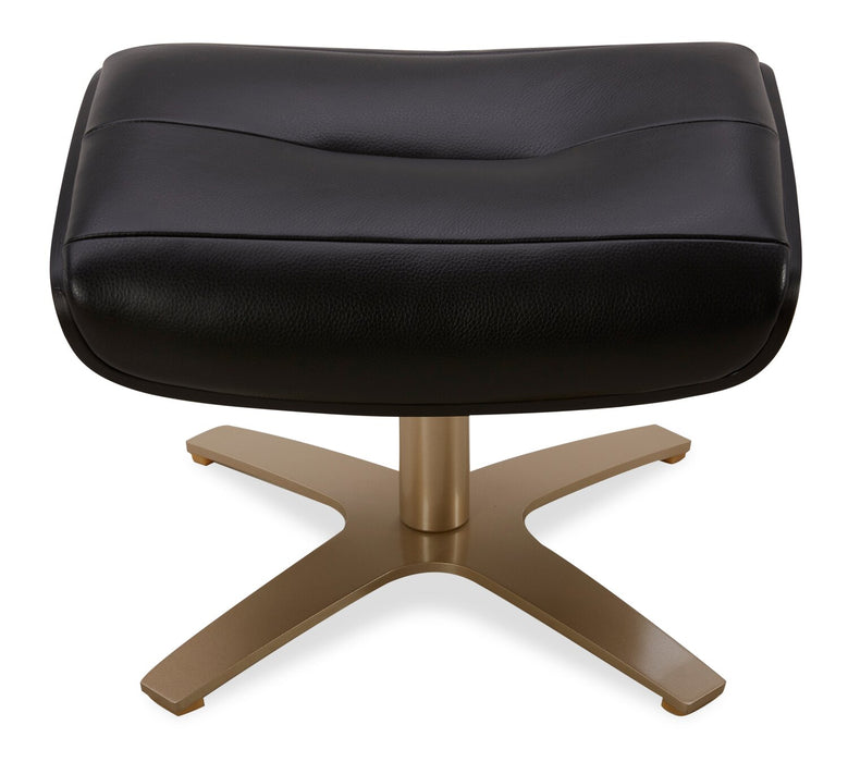 Halo Top-Grain Genuine Leather Swivel Reclining Chair with Footrest