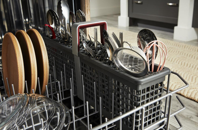 KitchenAid 24\" 44 dBA Dishwasher with 360° Max Jets™ Third Rack - PrintShield Stainless - KDTS624SPS