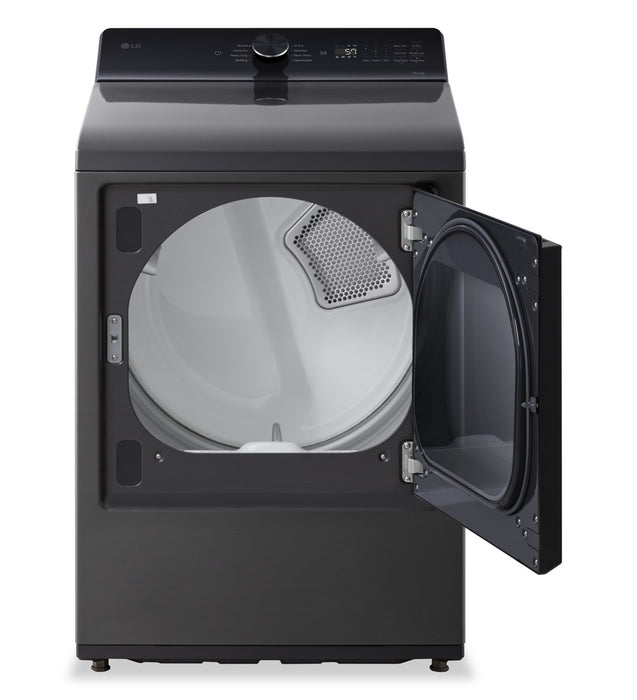 LG 7.3 Cu. Ft. Electric Dryer with AI Sensing and ThinQ® - Platinum Black - DLE8200L