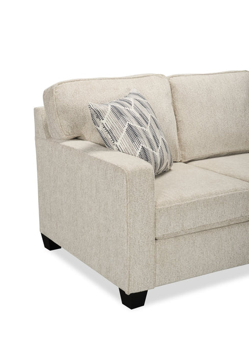 Made in Canada Lennox 83\" Chenille Fabric Sofa with Reversible Cushions and Accent Pillows - Taupe