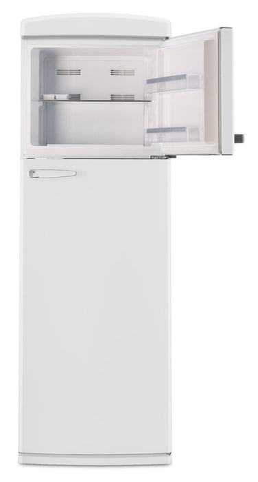 Unique Classic Retro 24\" 11 Cu Ft. Top Freezer Refrigerator – Marshmallow White - UNQ-310L W TM