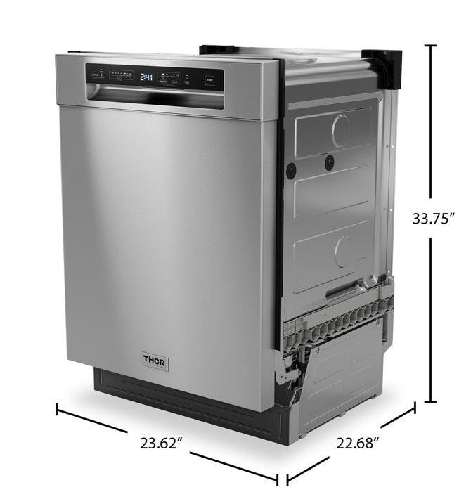 Thor Kitchen 24\" Front-Control Dishwasher - Stainless Steel - ADW24PF