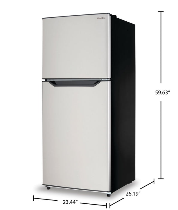 Danby 23.4\" 10 Cu. Ft. Apartment-Size Top-Mount Refrigerator - Stainless Steel - DFF101B1BSSDB