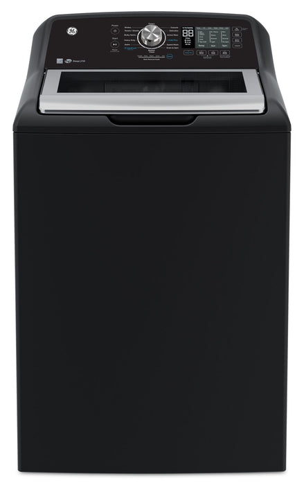 GE 5.3 Cu. Ft. Top Load Washer and 7.4 Cu. Ft. Electric Dryer – Diamond Grey