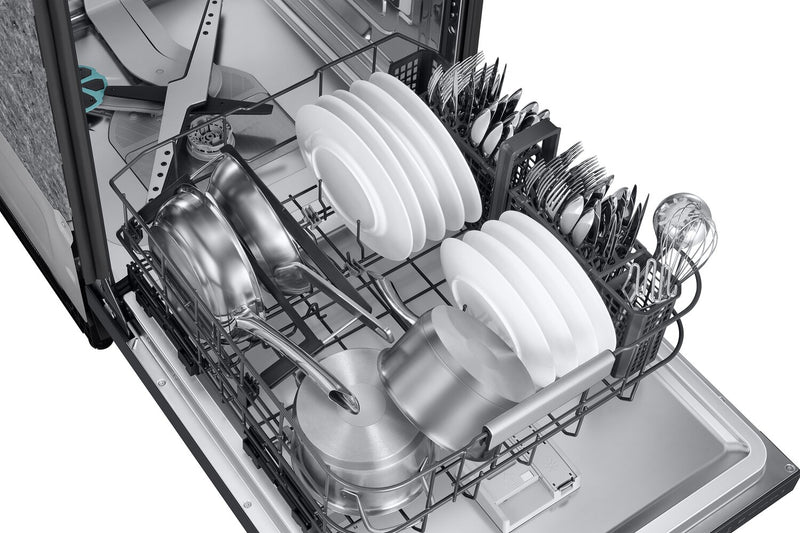 Samsung 24\" 38 dBA Top-Control Dishwasher with AI Wash and Third Rack - Black - DW90F89T0UMTAA