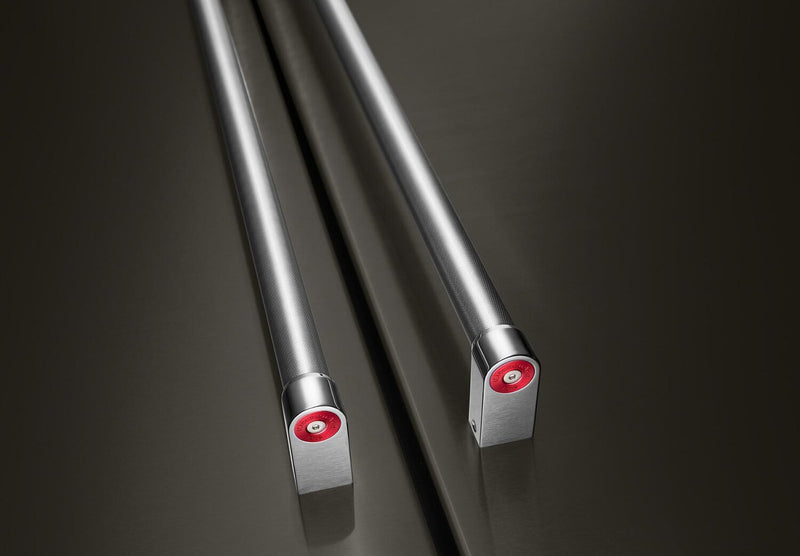 KitchenAid 36\" 20 Cu. Ft. Counter-Depth French-Door Refrigerator - Black Stainless Steel - KRFC136RBS